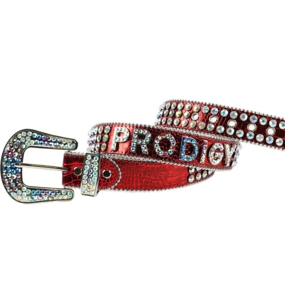 Majestik Studed Snakeskin Belt (2XL)